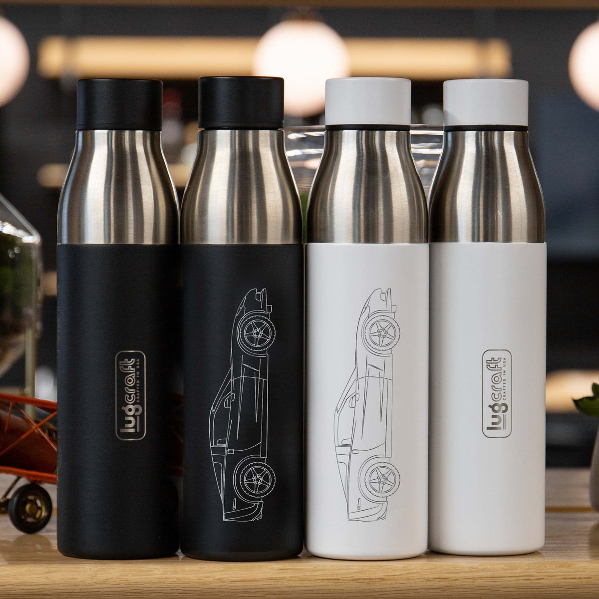 Chevy Corvette C6 Insulated Stainless Steel Water Bottle - 21 oz