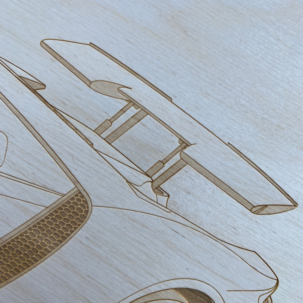 Ford GT Framed Wood Engraved Artwork