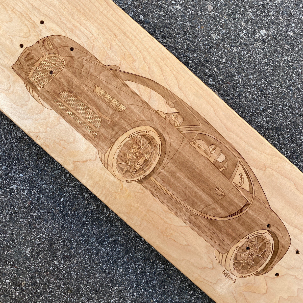 Bugatti Chiron Skateboard Deck Art