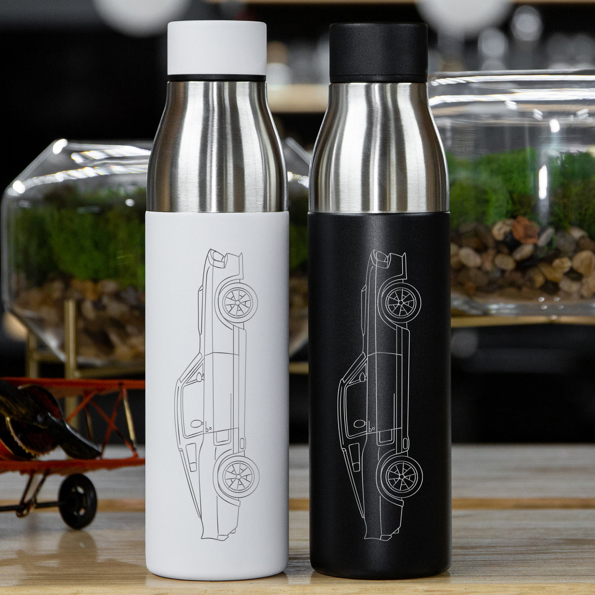 Ford Mustang Shelby GT500 1967 Side Profile Insulated Stainless Steel Water Bottle - 21 oz