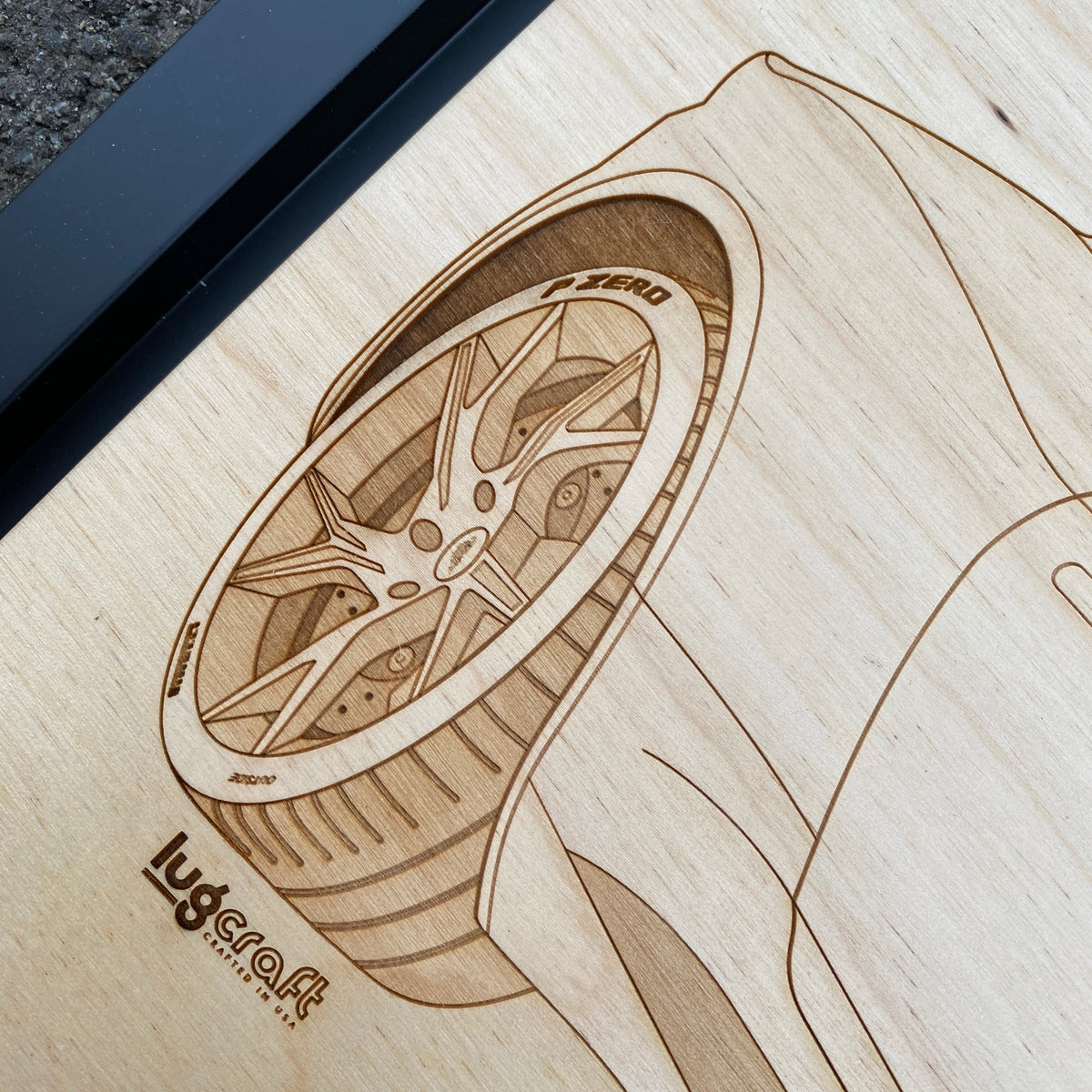Aston Martin DBS Superleggera 2020 Framed Wood Engraved Artwork