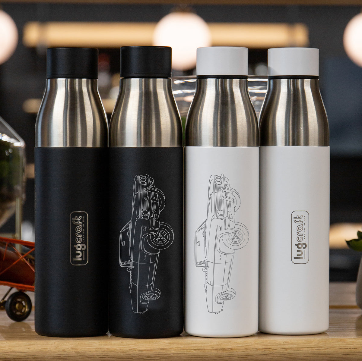 Chevy Impala SS 1966 Insulated Stainless Steel Water Bottle - 21 oz