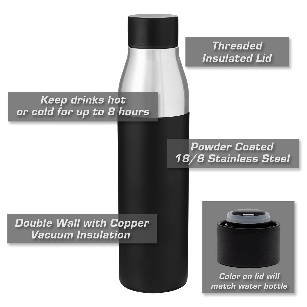 Ford Focus RS Insulated Stainless Steel Water Bottle - 21 oz