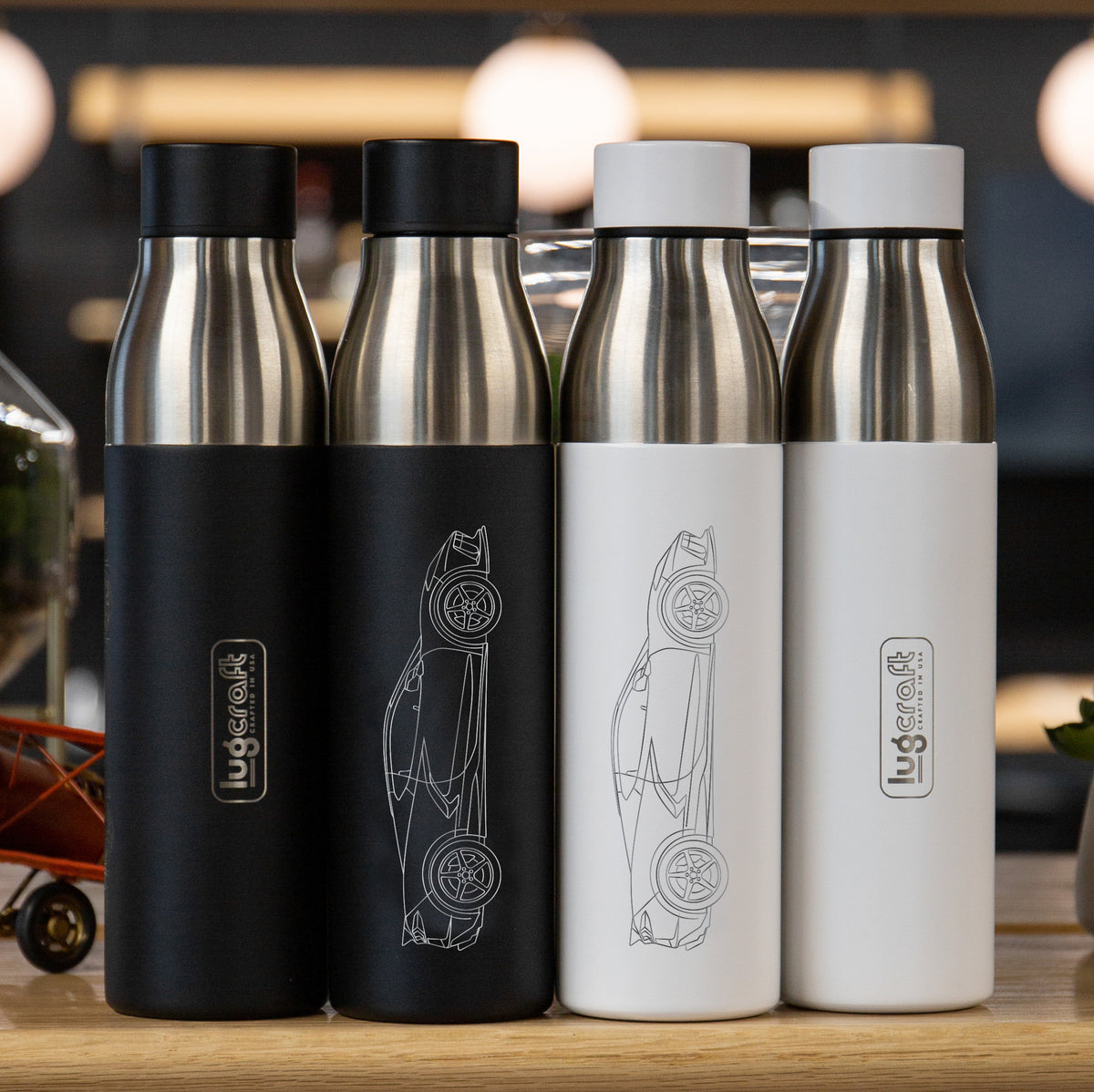 Chevy Corvette C8 Insulated Stainless Steel Water Bottle - 21 oz