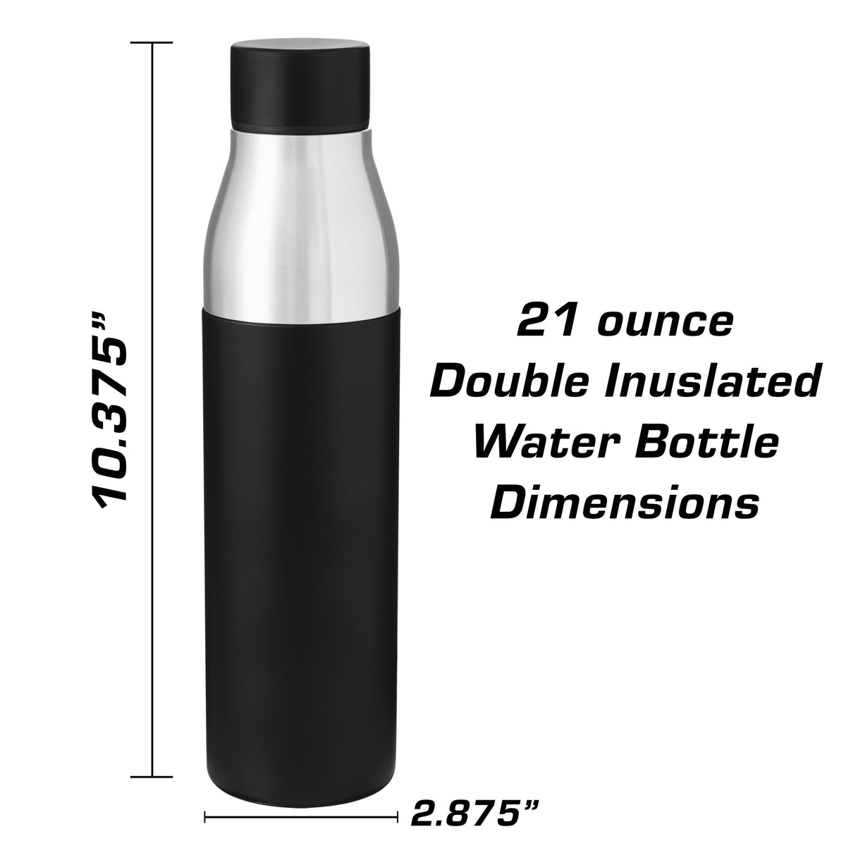 VW Scirocco mk2 Insulated Stainless Steel Water Bottle - 21 oz