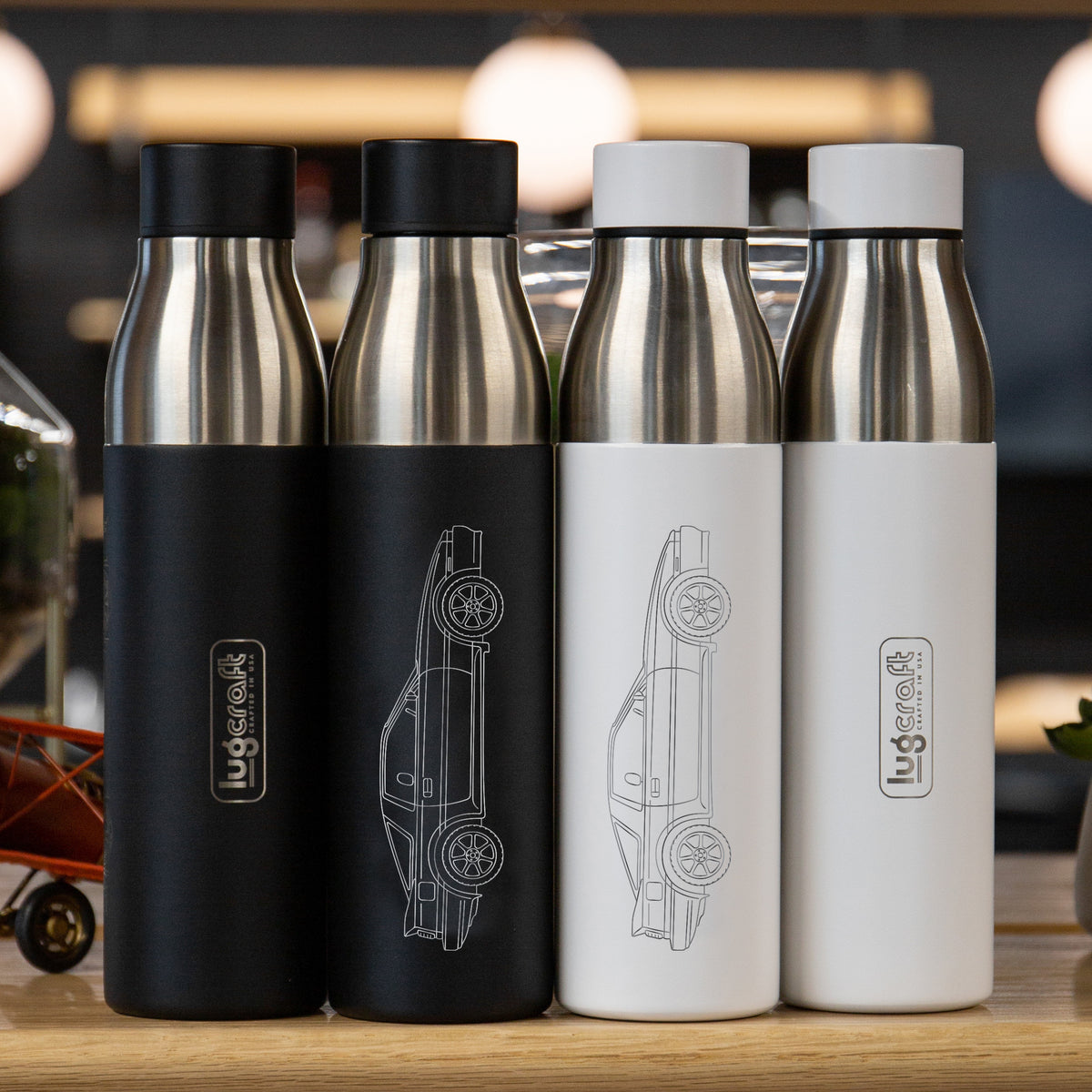 Toyota Supra Mk3 A70 Side Profile Insulated Stainless Steel Water Bottle - 21 oz