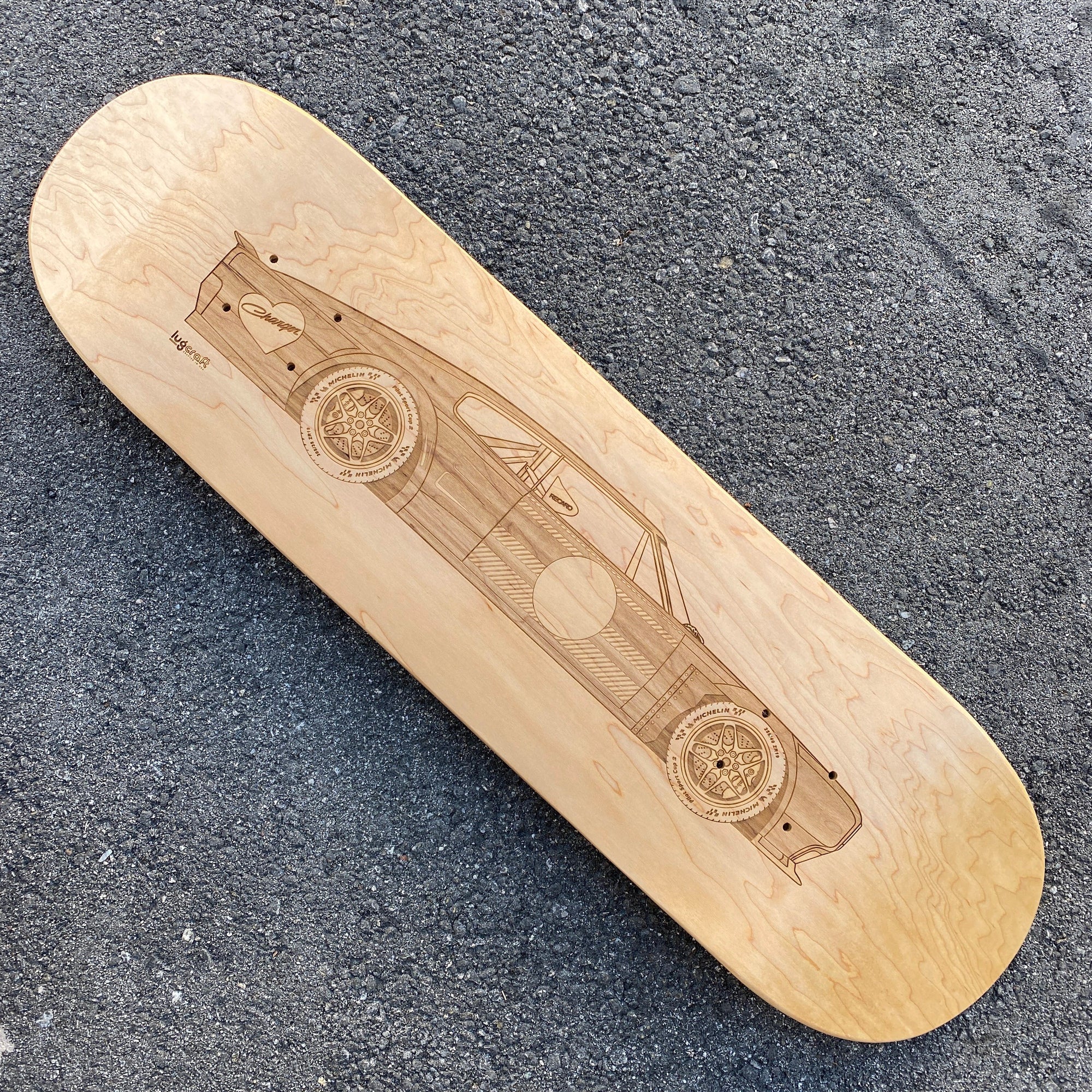 Dodge Charger Hotrod Skateboard Deck Art - Lugcraft Inc