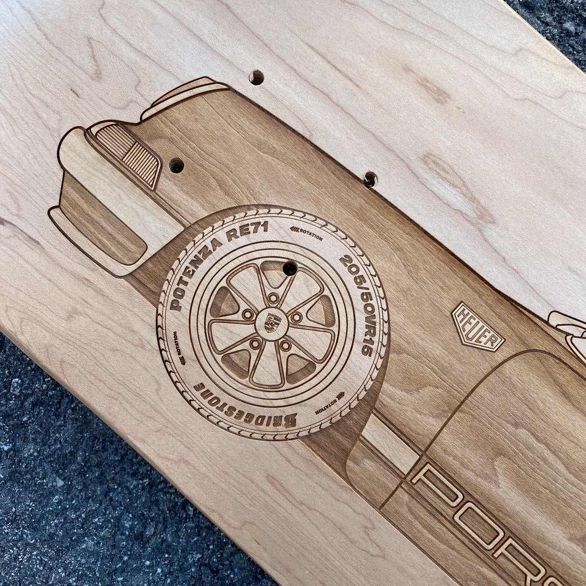 Porsche 911 Heuer Skateboard Deck Art - Lugcraft Inc