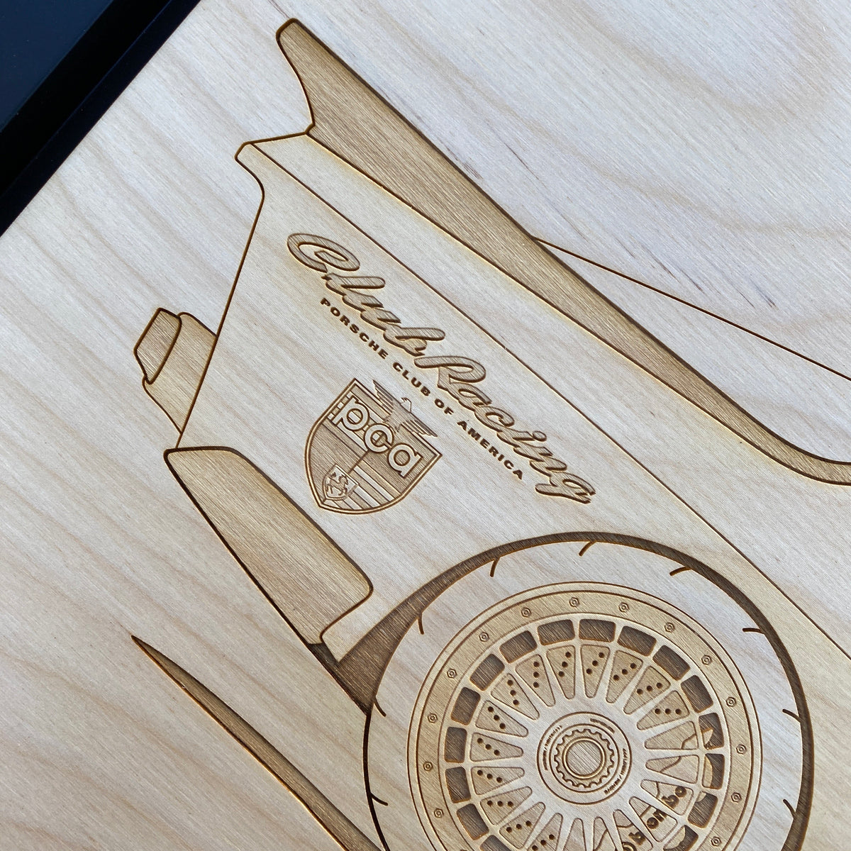 Porsche 944 Cup Framed Wood Engraved Artwork