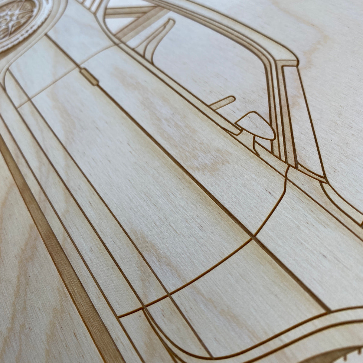 Ford Torino Hotrod Framed Wood Engraved Artwork