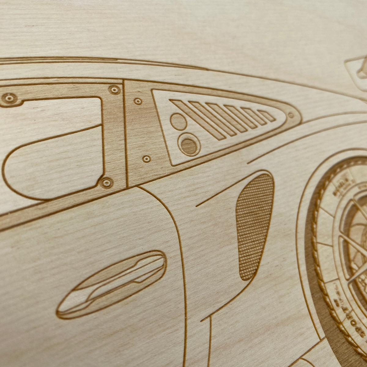 Porsche 911 GT3R Framed Wood Engraved Artwork
