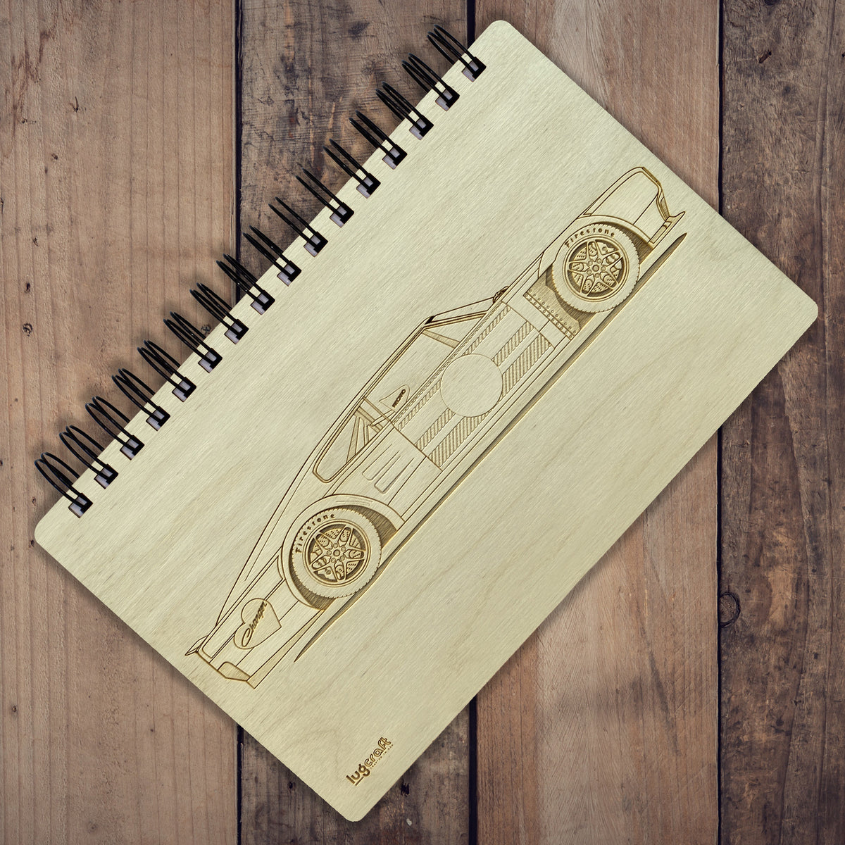 Dodge Charger Hotrod Engraved Notebook - 6&quot; x 9&quot; - Lugcraft Inc