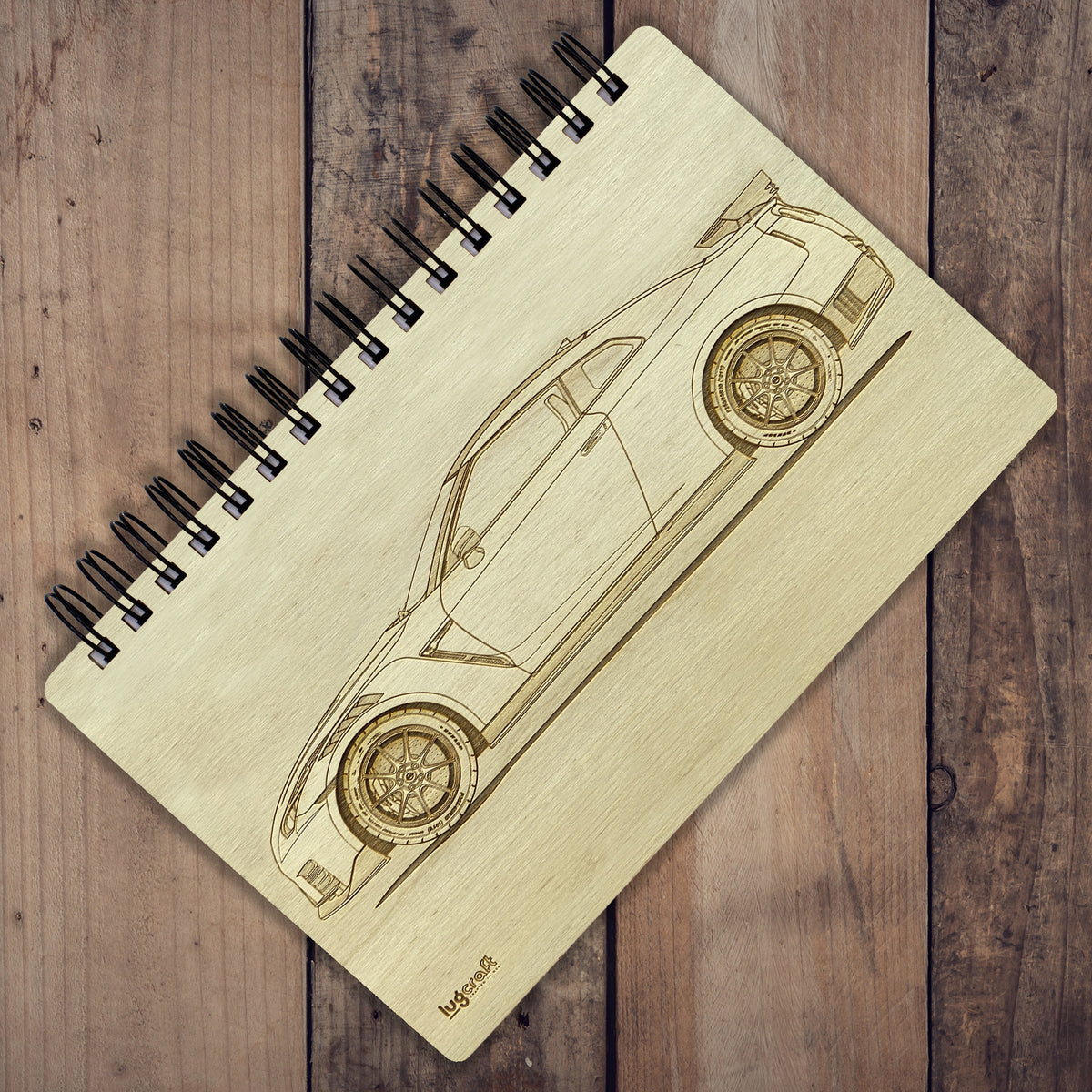 Nissan GT-R r35 Engraved Notebook - 6&quot; x 9&quot; - Lugcraft Inc