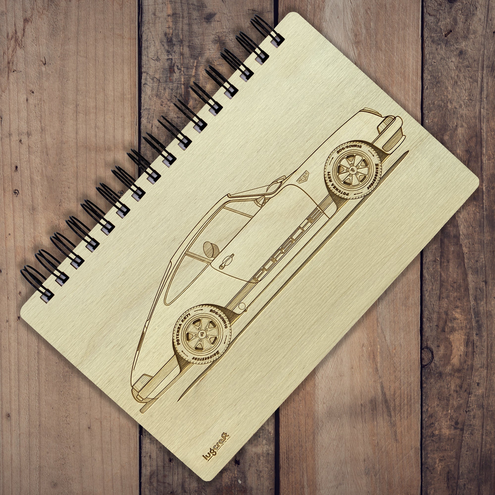 Porsche 911 "Heuer" Engraved Notebook - 6" x 9" - Lugcraft Inc