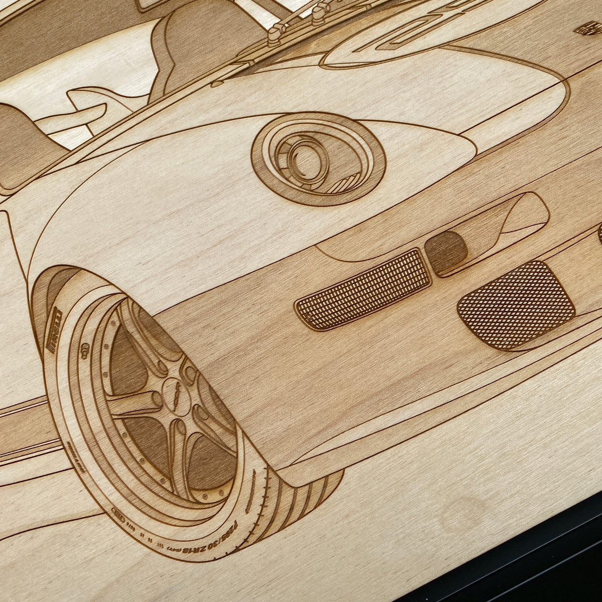 Gunther Werks 400R Gulf Framed Wood Engraved Artwork