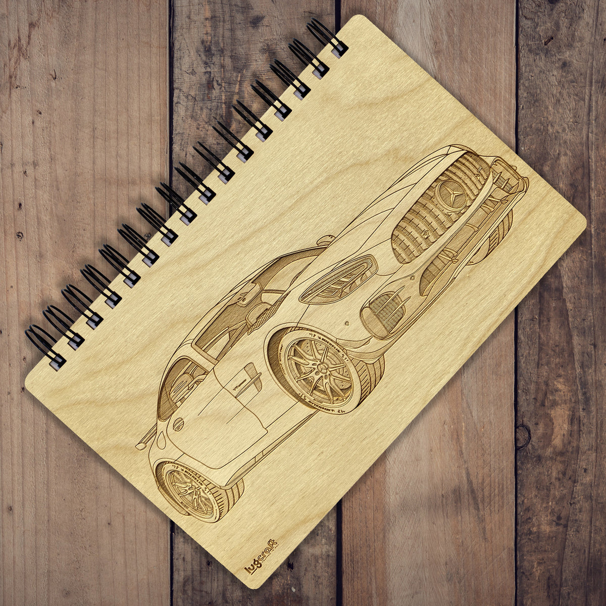 AMG GTR Pro Engraved Notebook - 6&quot; x 9&quot; - Lugcraft Inc