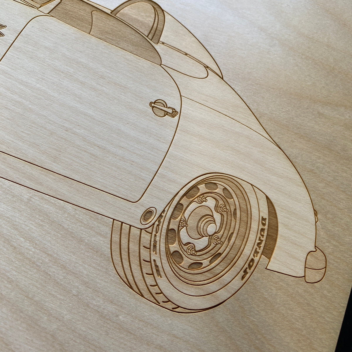 Emory Outlaw 356 Speedster Framed Wood Engraved Artwork