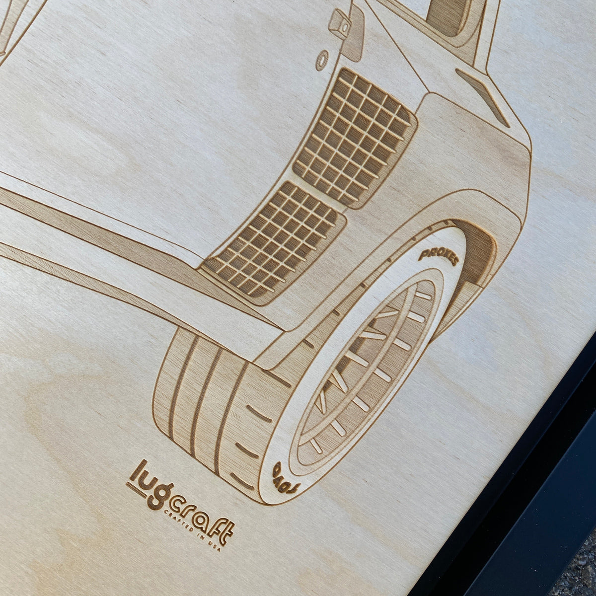 Renault 5 Turbo Framed Wood Engraved Artwork
