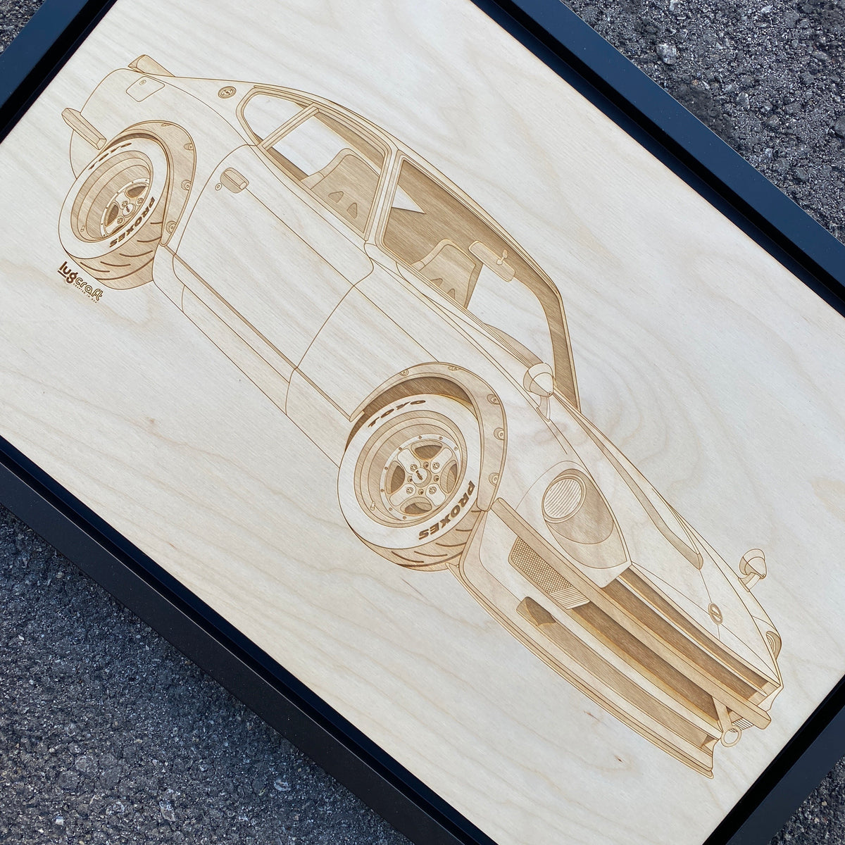 Datsun 240Z Fairlady Framed Wood Engraved Artwork