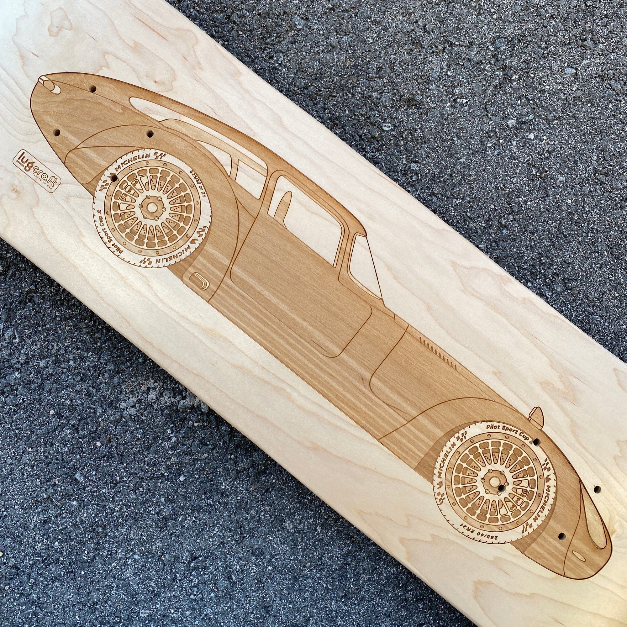 Jaguar E-Type Skateboard Deck Art - Lugcraft Inc