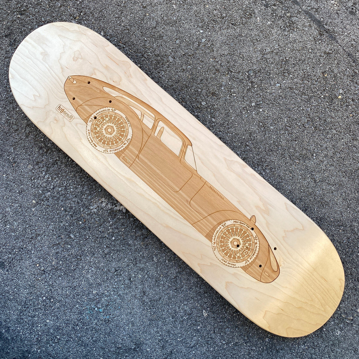 Jaguar E-Type Skateboard Deck Art - Lugcraft Inc