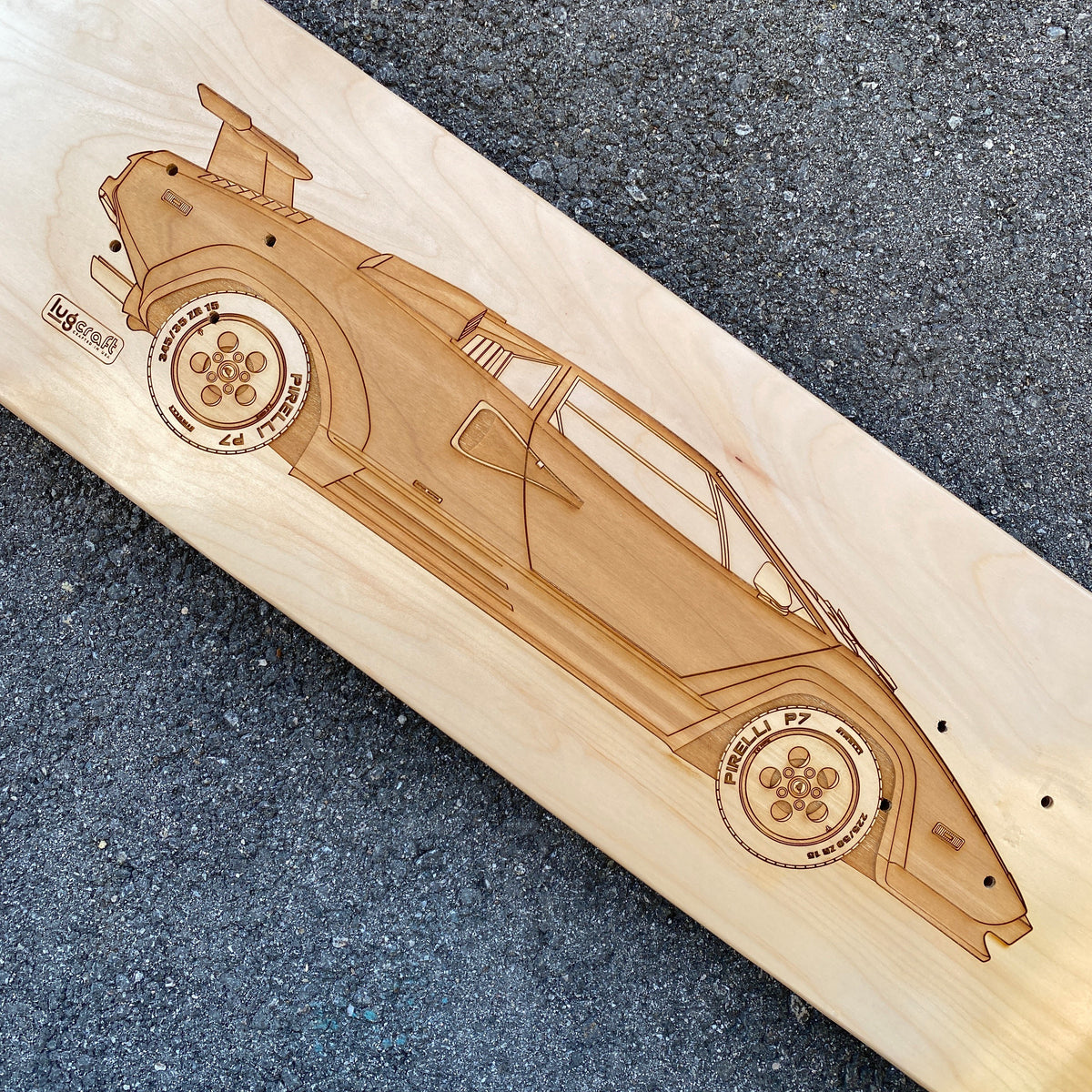 Lamborghini Countach Skateboard Deck Art - Lugcraft Inc