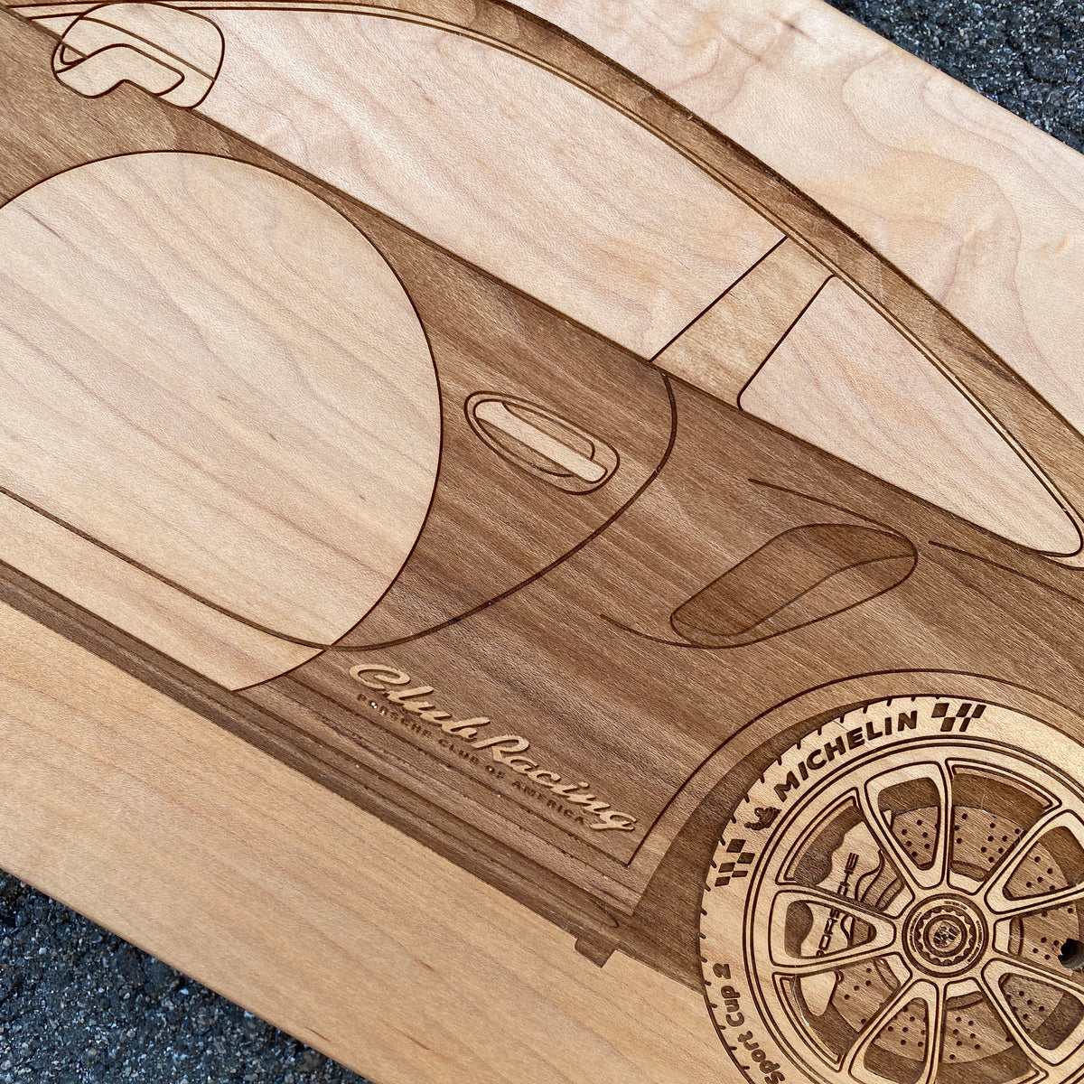 Porsche 911 GT3RS Livery 1 Skateboard Deck Art - Lugcraft Inc