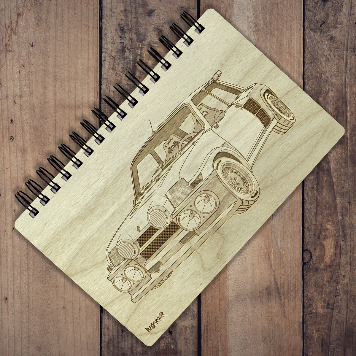 Renault 5 Turbo Engraved Notebook - 6&quot; x 9&quot; - Lugcraft Inc