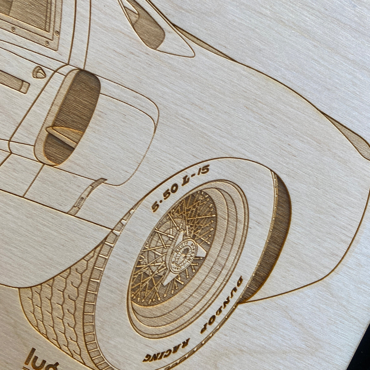 Ford GT40 Framed Wood Engraved Artwork